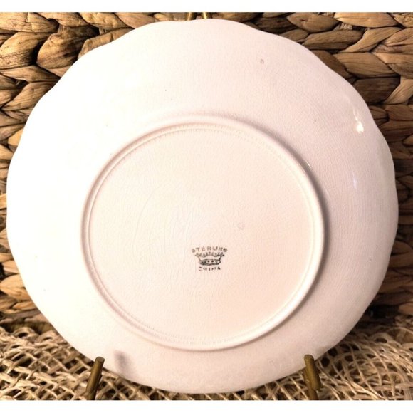 Antique Sterling China Fish Plates, Cabinet Plates, Wall Decor, SET/3 - Picture 4 of 12